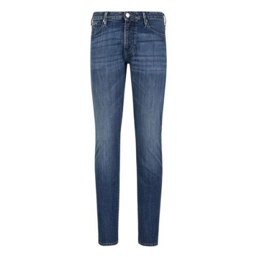 Slim Fit Denim Jeans Emporio Armani , Blue , Heren