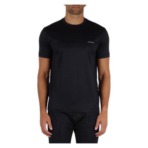 Essential Logo T-shirt in katoen en lyocell Emporio Armani , Blue , He...