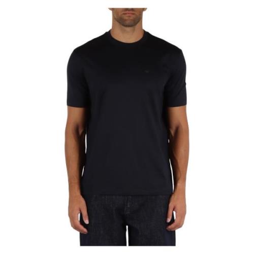 Reis Essentials Lyocell Katoen T-shirt Emporio Armani , Blue , Heren