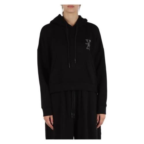 Oversized Hoodie in katoenmix Richmond , Black , Dames