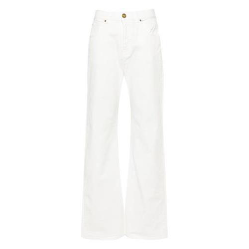 Witte Katoenen Stier Jeans Pinko , White , Dames