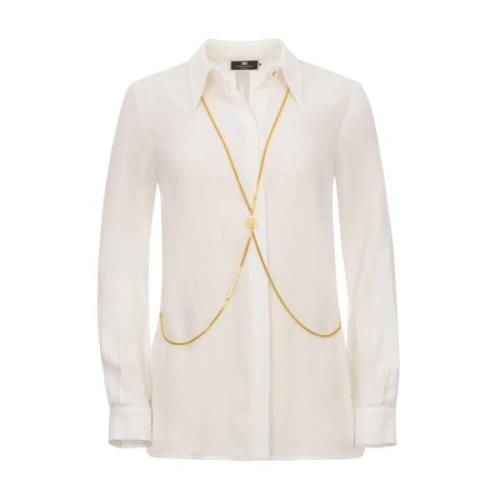 Stijlvolle Blouse voor Vrouwen Elisabetta Franchi , White , Dames