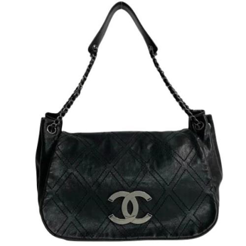 Pre-owned Leather chanel-bags Chanel Vintage , Black , Dames