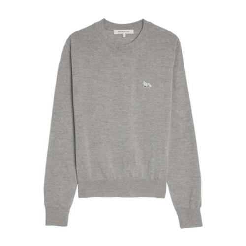 Baby Fox Wool Jumper Sweater Grijs Maison Kitsuné , Gray , Dames