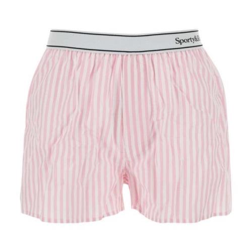 Stijlvolle bedrukte katoenen shorts Sporty & Rich , Pink , Dames