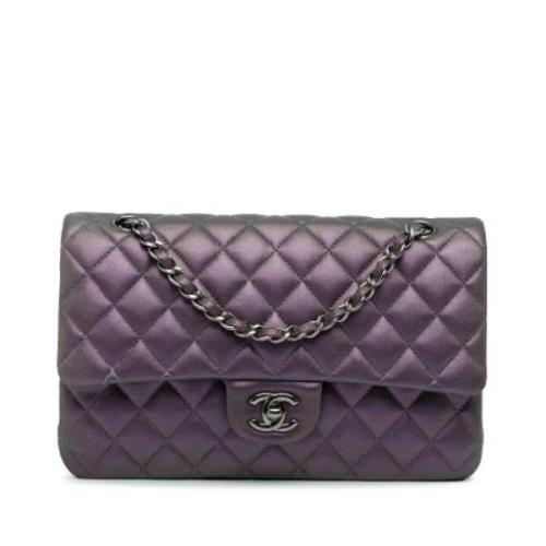 Pre-owned Leather chanel-bags Chanel Vintage , Purple , Dames