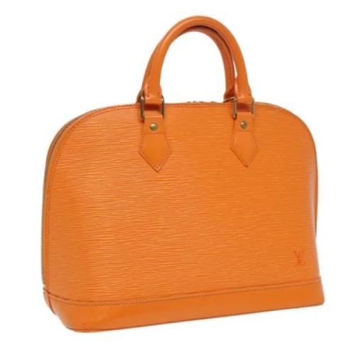 Pre-owned Leather handbags Louis Vuitton Vintage , Orange , Dames