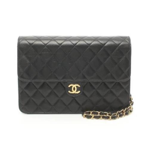 Pre-owned Leather chanel-bags Chanel Vintage , Black , Dames