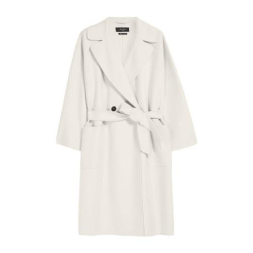 Belted Coats Max Mara Weekend , White , Dames