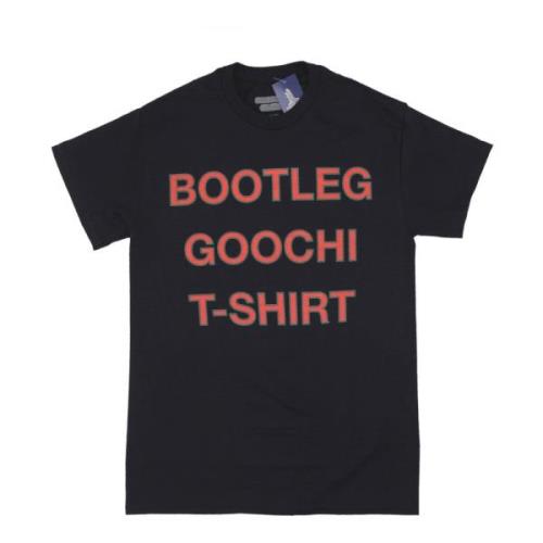 Zwarte Bootleg Tee met Silkscreen Print Market , Black , Heren