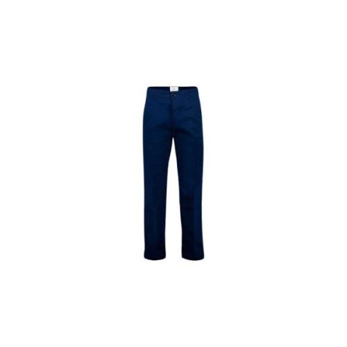 Wijde Fit Geplooide Chino Broek Ami Paris , Blue , Heren