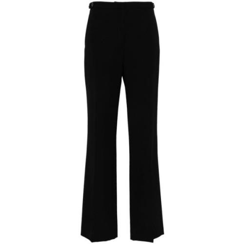 Zwarte rechte pijp wollen broek The Row , Black , Dames