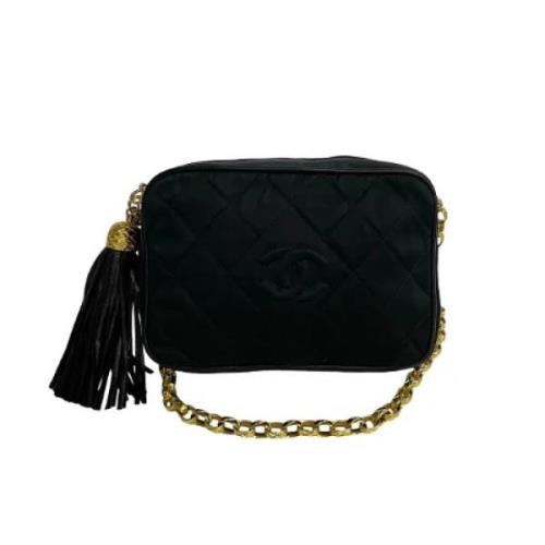 Pre-owned Canvas chanel-bags Chanel Vintage , Black , Dames