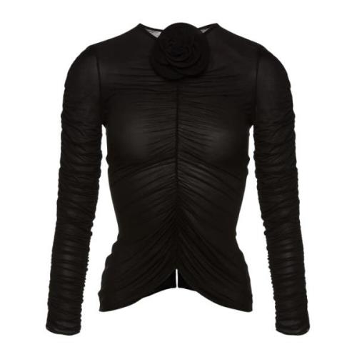 Zwarte Elegante Blouse Magda Butrym , Black , Dames