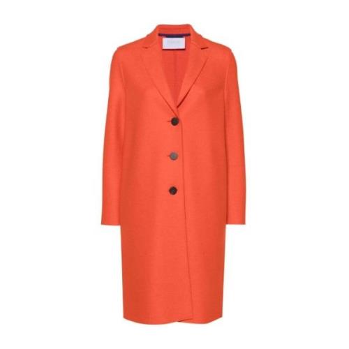 Rood Oranje Overcoat Pressed Harris Wharf London , Red , Dames