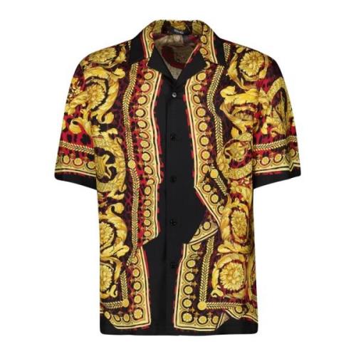 Zijden Barocco Shirt Herfst-Winter 2024 Versace , Multicolor , Heren