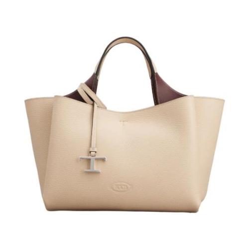 Witte Leren Tas met Iconische Details Tod's , White , Dames