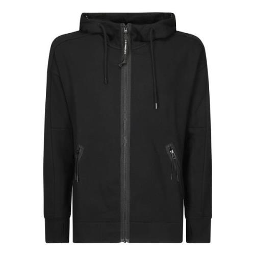 Katoenen sweatshirt met rits, capuchon en zakken C.p. Company , Black ...