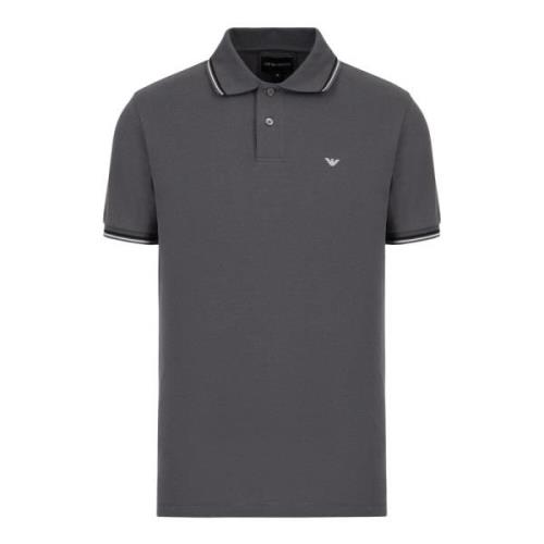 Elastische Piqué Polo met Adelaar - Donkergrijs Emporio Armani , Gray ...