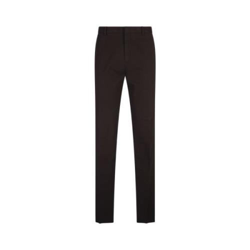 Slim Fit Bruine Broek Ermenegildo Zegna , Brown , Heren