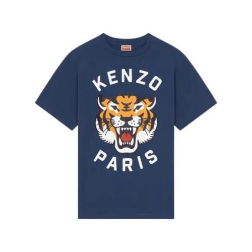 Lucky Tiger Oversize T-shirt Kenzo , Blue , Heren