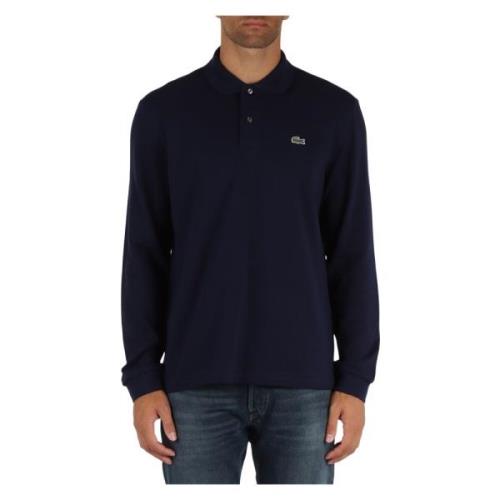 Klassieke pasvorm katoenen poloshirt lange mouw Lacoste , Blue , Heren