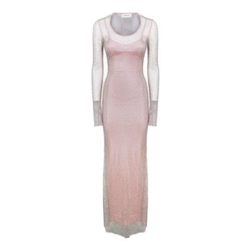 Rhinestone Fitted Dress Max Mara , Pink , Dames