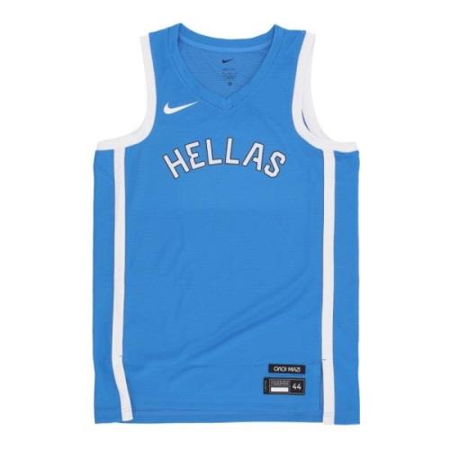 Griekse Basketbaltanktop Beperkte Editie Nike , Blue , Heren