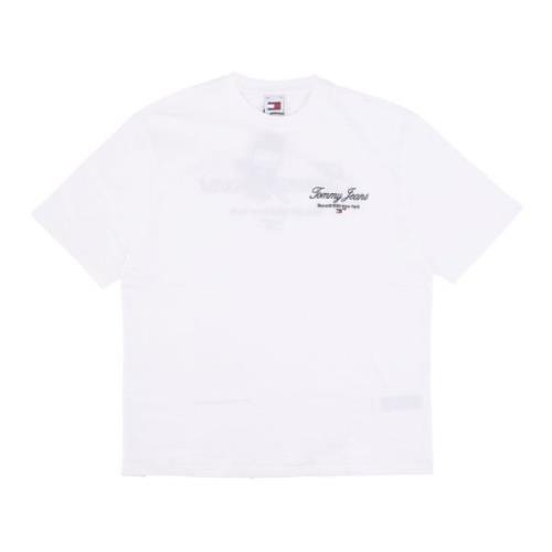 Oversized Luxe Tee White T-Shirt Tommy Hilfiger , White , Heren