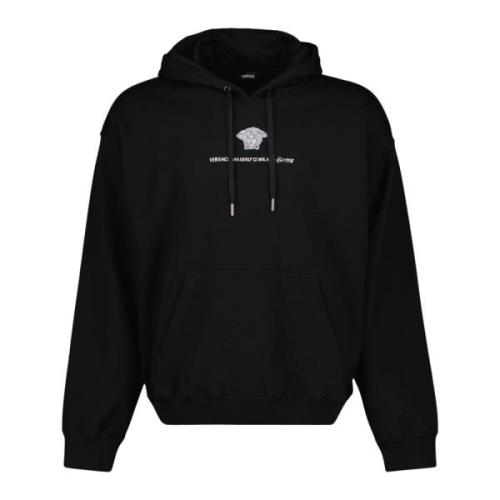 Zwarte hoodie Via Gesu collectie Versace , Black , Heren