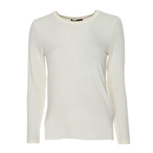 Geribbeld Longsleeve Top Drykorn , White , Dames