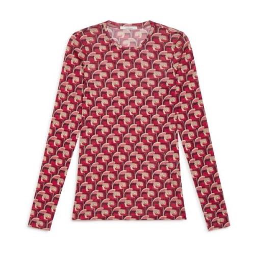 Winter Prints T-shirt Maliparmi , Red , Dames