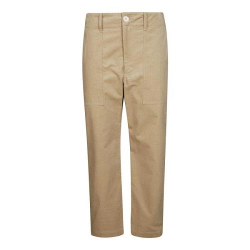 Rechte Katoenen Zak Vermoeidheid Broek Jejia , Beige , Dames