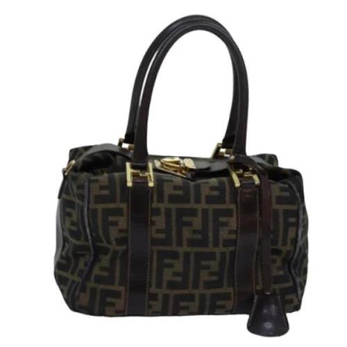 Pre-owned Canvas handbags Fendi Vintage , Brown , Dames