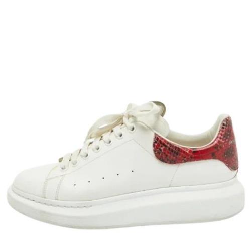 Pre-owned Leather sneakers Alexander McQueen Pre-owned , White , Heren