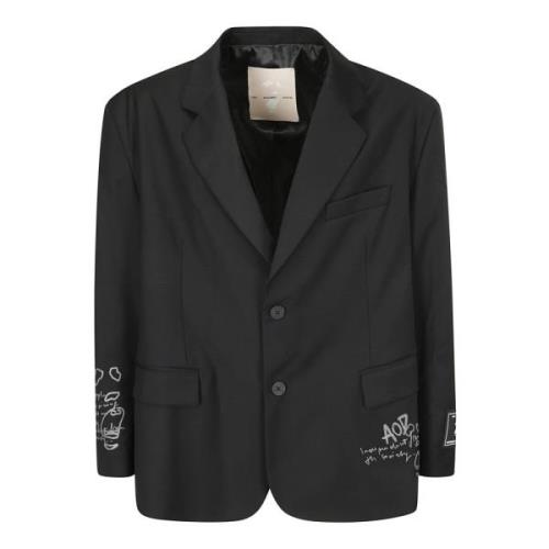 Oversized Blazer met Borduursel en Zakken An Other Date , Black , Here...