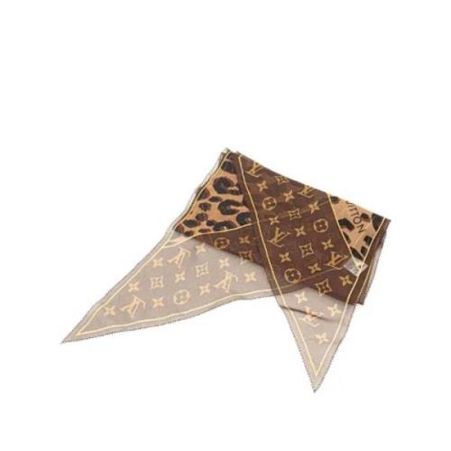 Pre-owned Canvas scarves Louis Vuitton Vintage , Brown , Dames