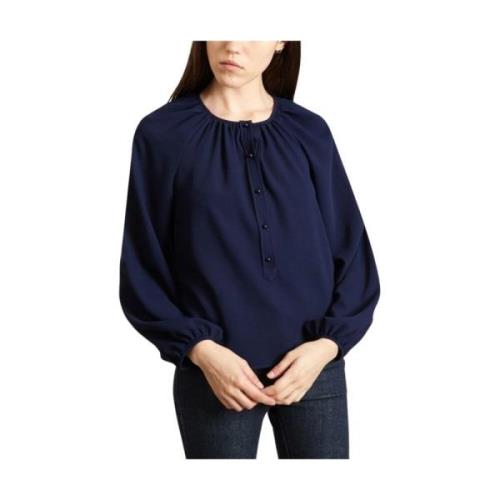 Polyester Crepe Knoop Blouse See by Chloé , Blue , Dames