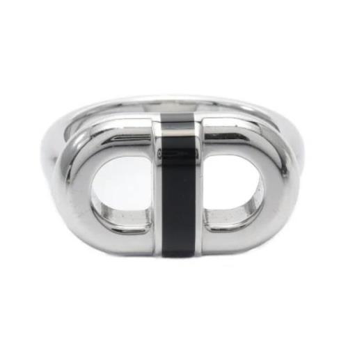 Pre-owned Metal rings Hermès Vintage , Gray , Dames