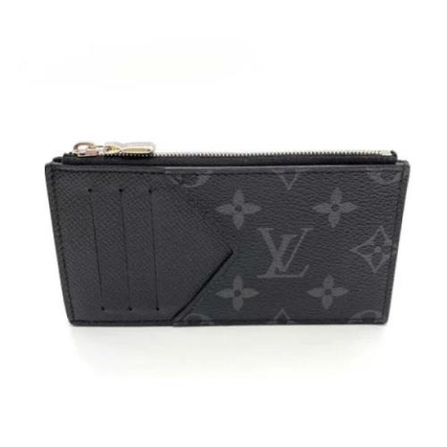 Pre-owned Canvas wallets Louis Vuitton Vintage , Black , Heren