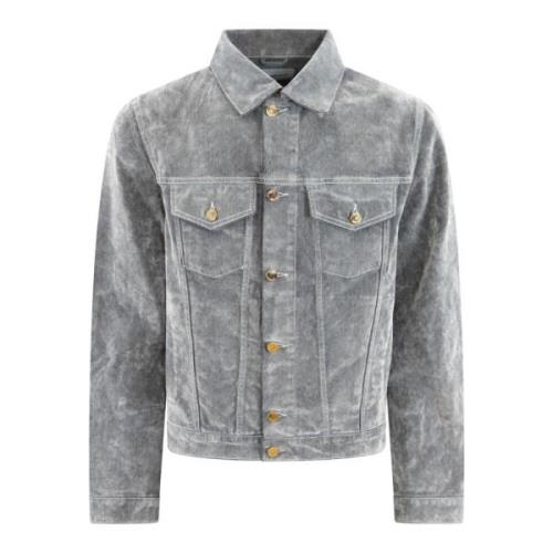 Peach Denim Jacket Casablanca , Gray , Heren