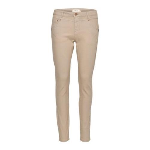 Twill Jeans - Shape F Feather Gray Cream , Beige , Dames