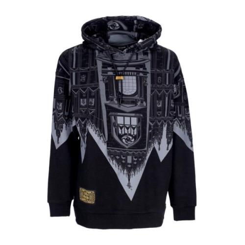 Zwarte Lichtgewicht Hoodie Milanese Dom Print Dolly Noire , Black , He...