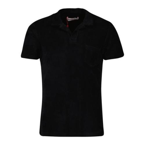 Zwarte Terry Polo Shirt Orlebar Brown , Black , Heren