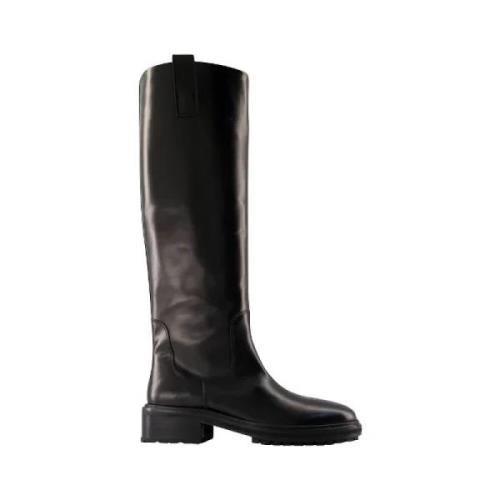 Leather boots aeyde , Black , Dames