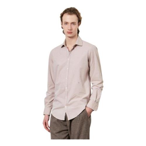 Zachte kraagshirt met parelmoerknopen Massimo Alba , Beige , Heren