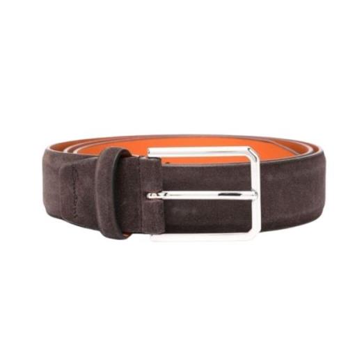 Klassieke Gesp Riem Santoni , Brown , Heren