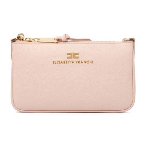 Roze Schoudertas van Leer Elisabetta Franchi , Pink , Dames