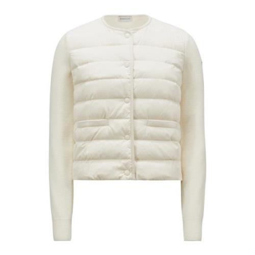 Stijlvolle Gebreide Cardigan voor Vrouwen Moncler , Beige , Dames