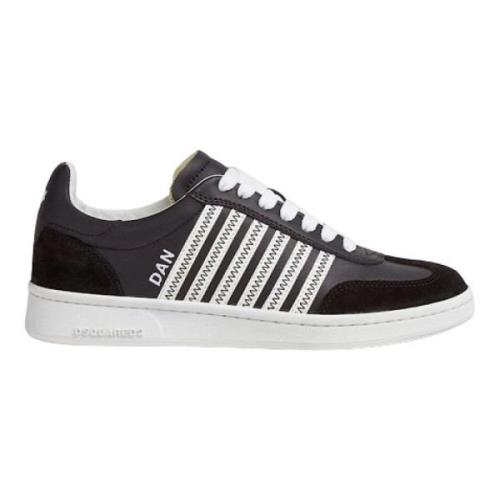 Vintage Leren Sneakers Dsquared2 , Black , Dames